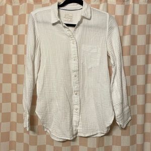 J. Crew Crinkle Gauze Cotton Button Down Shirt